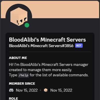 BloodAlibi's Minecraft Servers